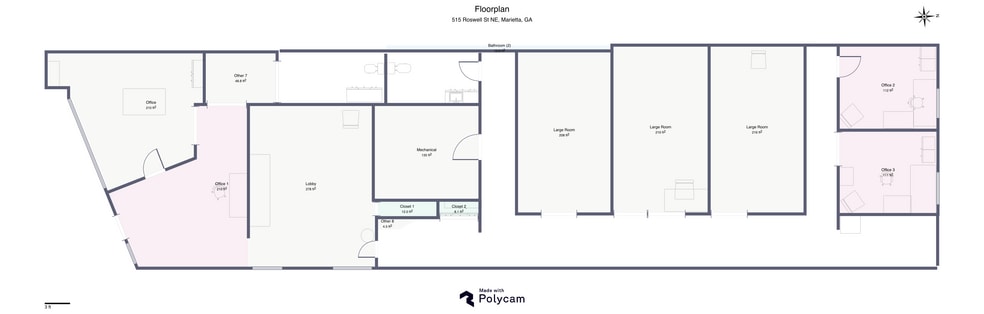 515 Roswell St, Marietta, GA for lease - Floor Plan - Image 3 of 12
