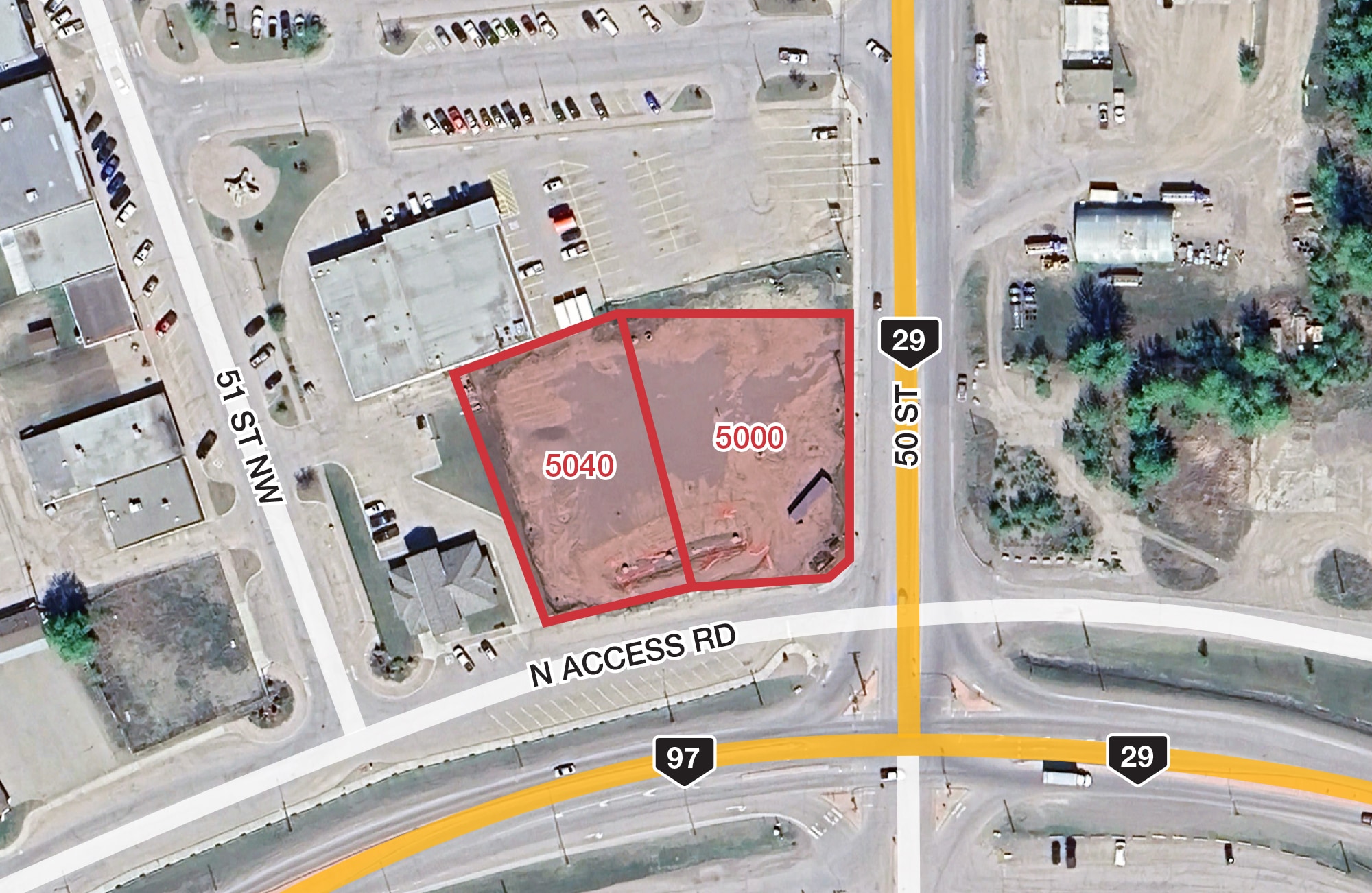 5000 & 5040 N Access Rd, Chetwynd, BC for sale Aerial- Image 1 of 2
