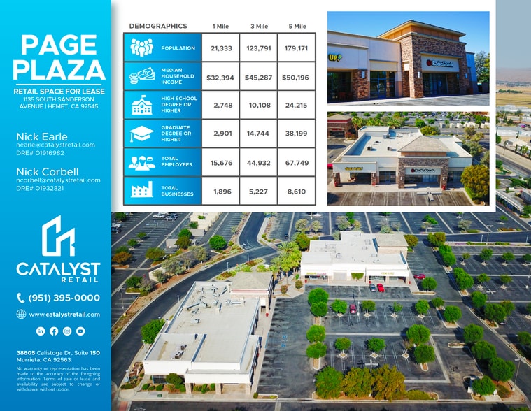 1127-1135 S Sanderson Ave, Hemet, CA for lease - Building Photo - Image 2 of 11