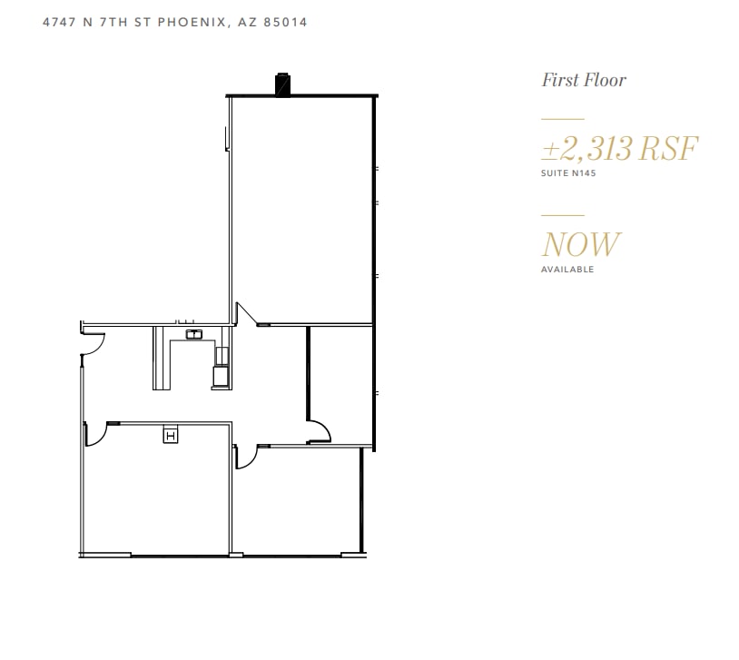 4745 N 7th St, Phoenix, AZ à louer Plan d’étage- Image 1 de 1