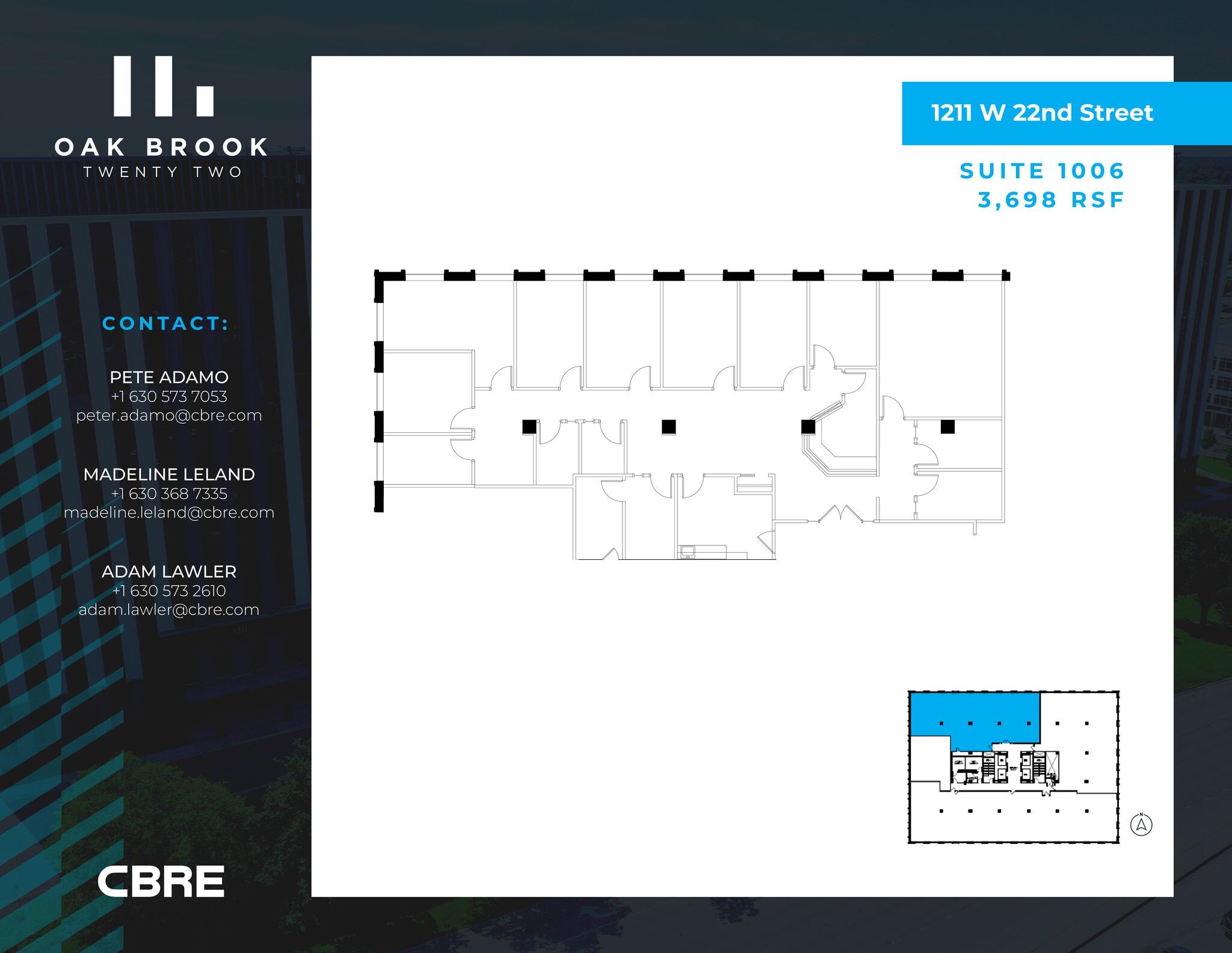1211 W 22nd St, Oak Brook, IL à louer Plan d’étage- Image 1 de 1