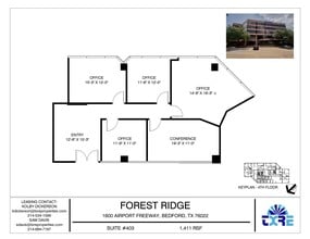 1600 Airport Fwy, Bedford, TX for lease Floor Plan- Image 1 of 1
