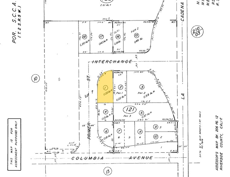 Interchange St, Riverside, CA à louer - Plan cadastral - Image 2 de 4