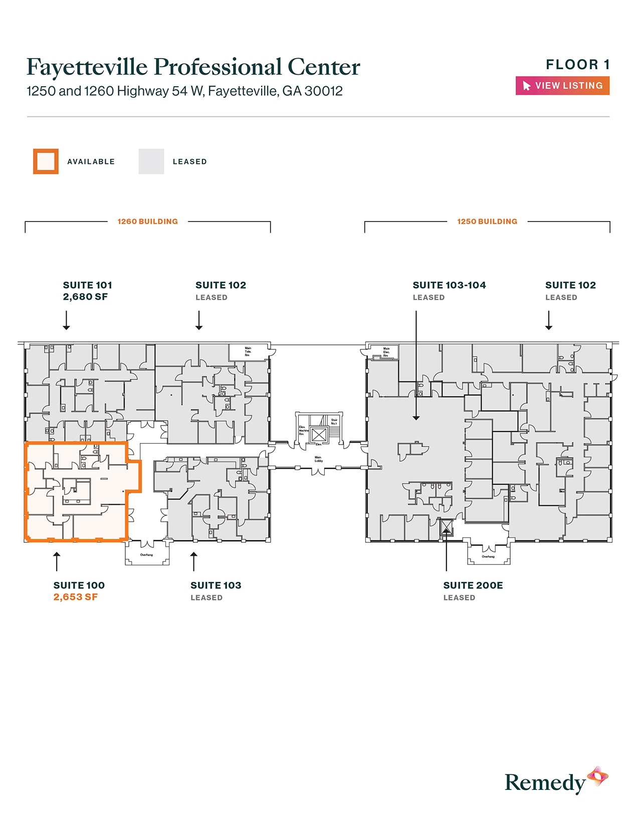 1260 Highway 54 W, Fayetteville, GA for lease Floor Plan- Image 1 of 1
