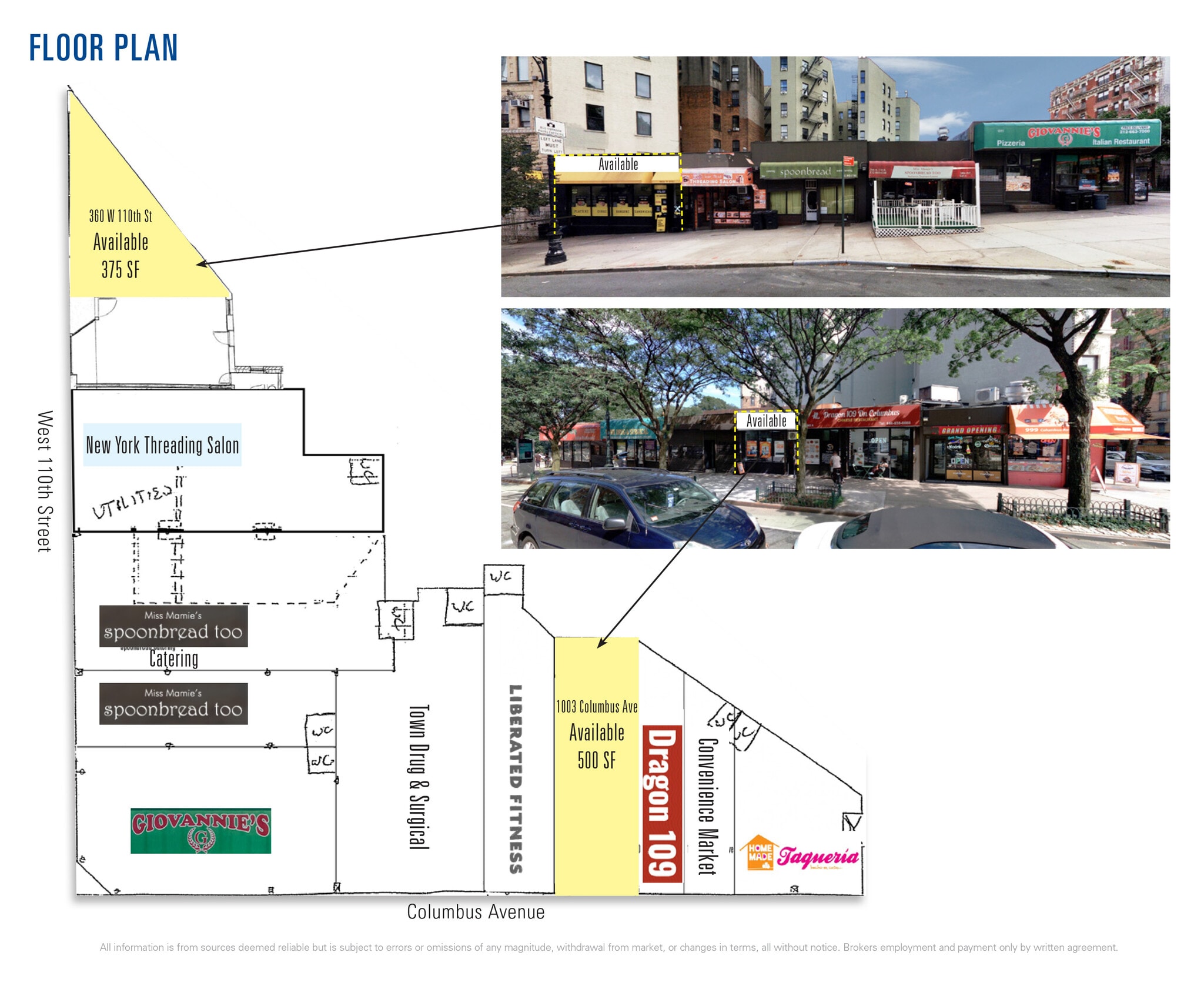 1003 Columbus Ave, New York, NY for lease Floor Plan- Image 1 of 2