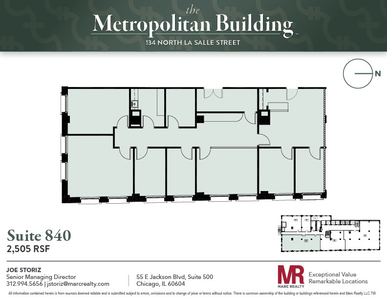 134 N LaSalle St, Chicago, IL for lease Floor Plan- Image 1 of 6