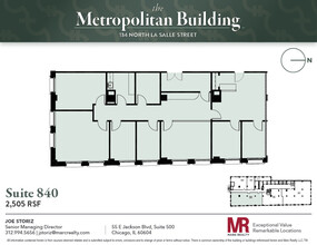 134 N LaSalle St, Chicago, IL for lease Floor Plan- Image 1 of 6