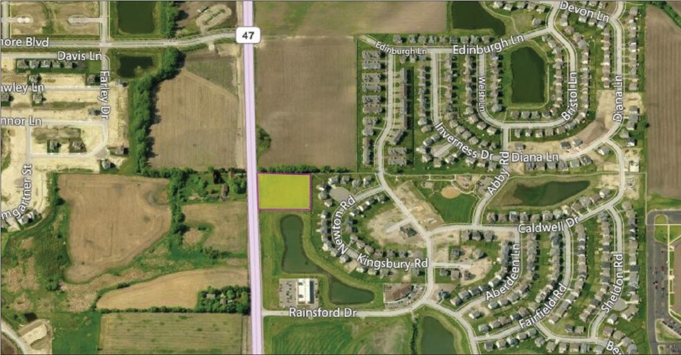 N. Route 47 & Rainsford Rd, Huntley, IL à vendre - Aérien - Image 2 de 2