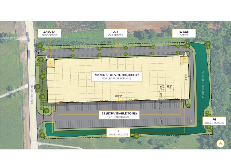 3600 Houbolt Rd, Joliet, IL for lease - Site Plan - Image 2 of 4