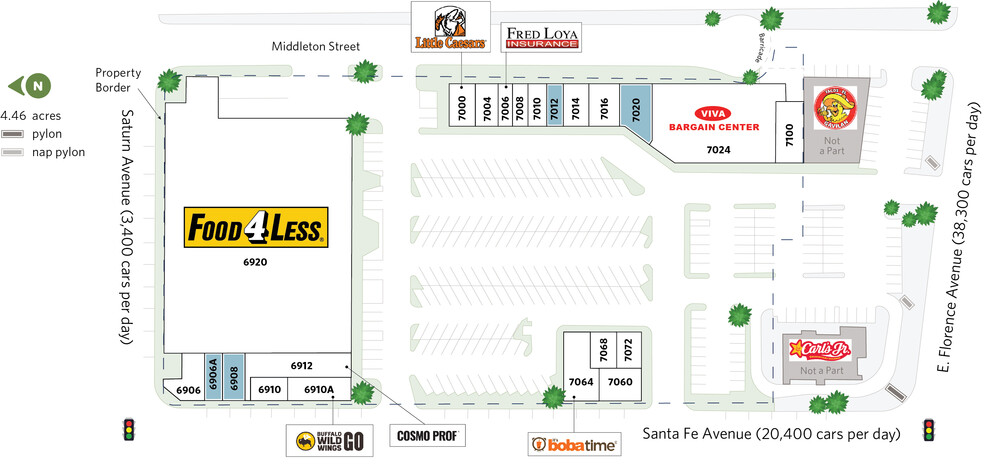 6900-7100 S Santa Fe Ave, Huntington Park, CA à louer - Plan de site - Image 3 de 24