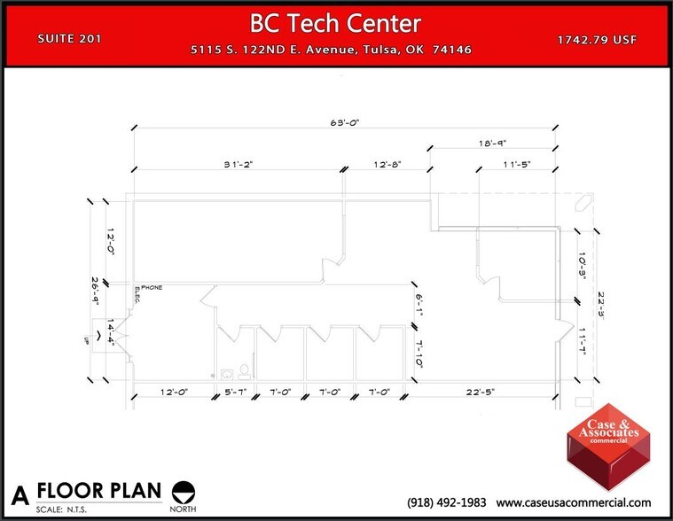 12206 E 51st St, Tulsa, OK à louer - Plan d’étage - Image 3 de 3