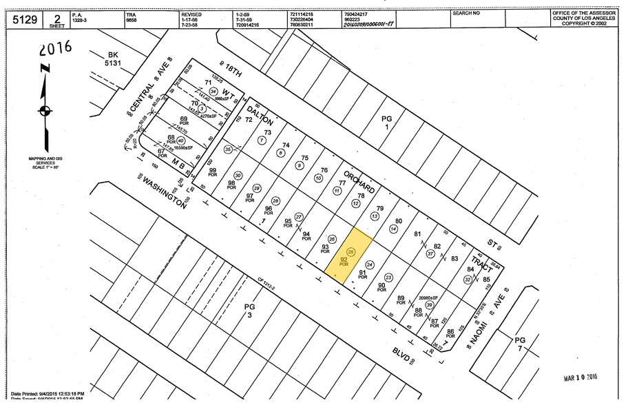 1355 E Washington Blvd, Los Angeles, CA for sale - Plat Map - Image 3 of 3