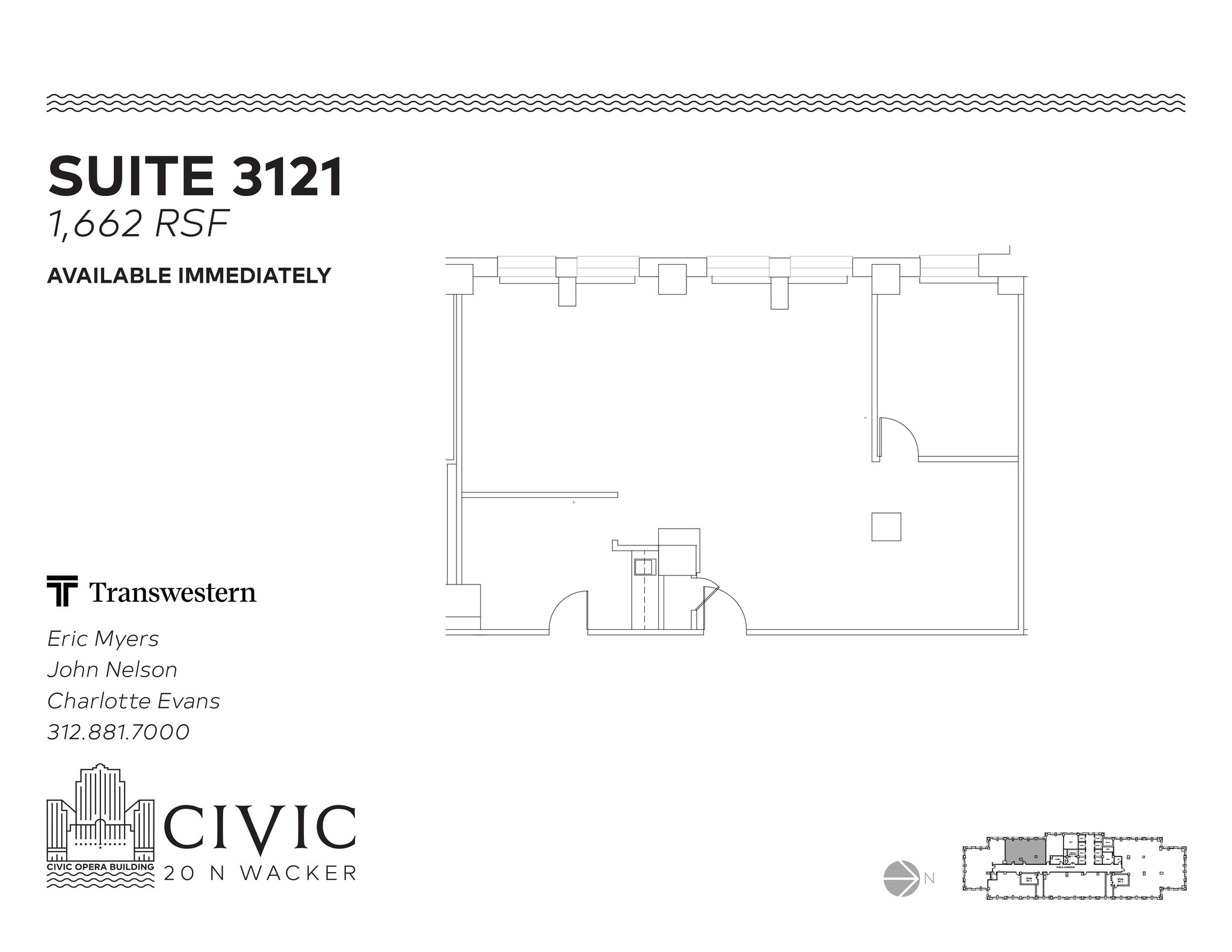 20 N Wacker Dr, Chicago, IL à louer Plan d’étage- Image 1 de 1