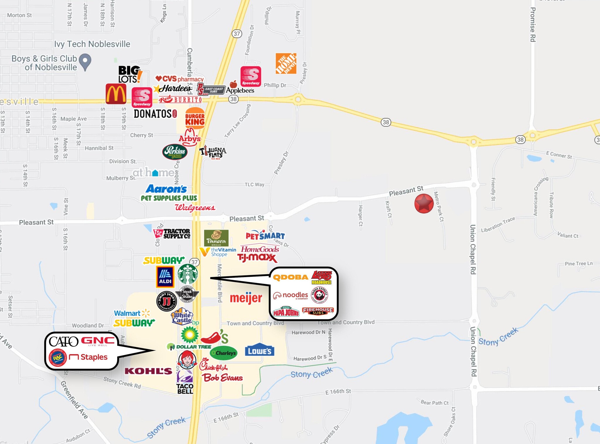 SWC Pleasant St. & Union Chapel, Noblesville, IN for lease Building Photo- Image 1 of 4