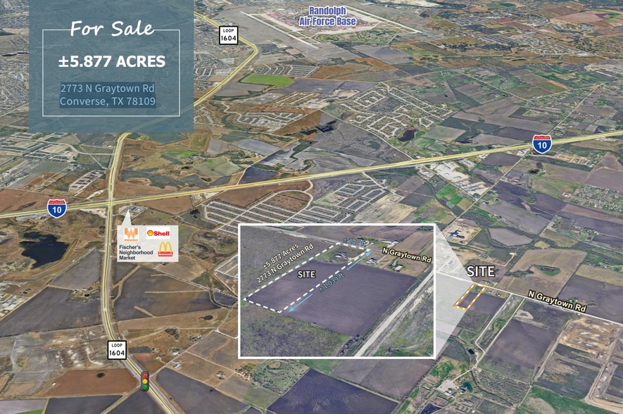 2773 N Graytown Rd, Converse, TX à vendre - Aérien - Image 2 de 3