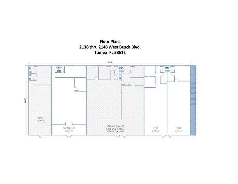 2138-2150 W Busch Blvd, Tampa, FL à louer - Photo du bâtiment - Image 2 de 7