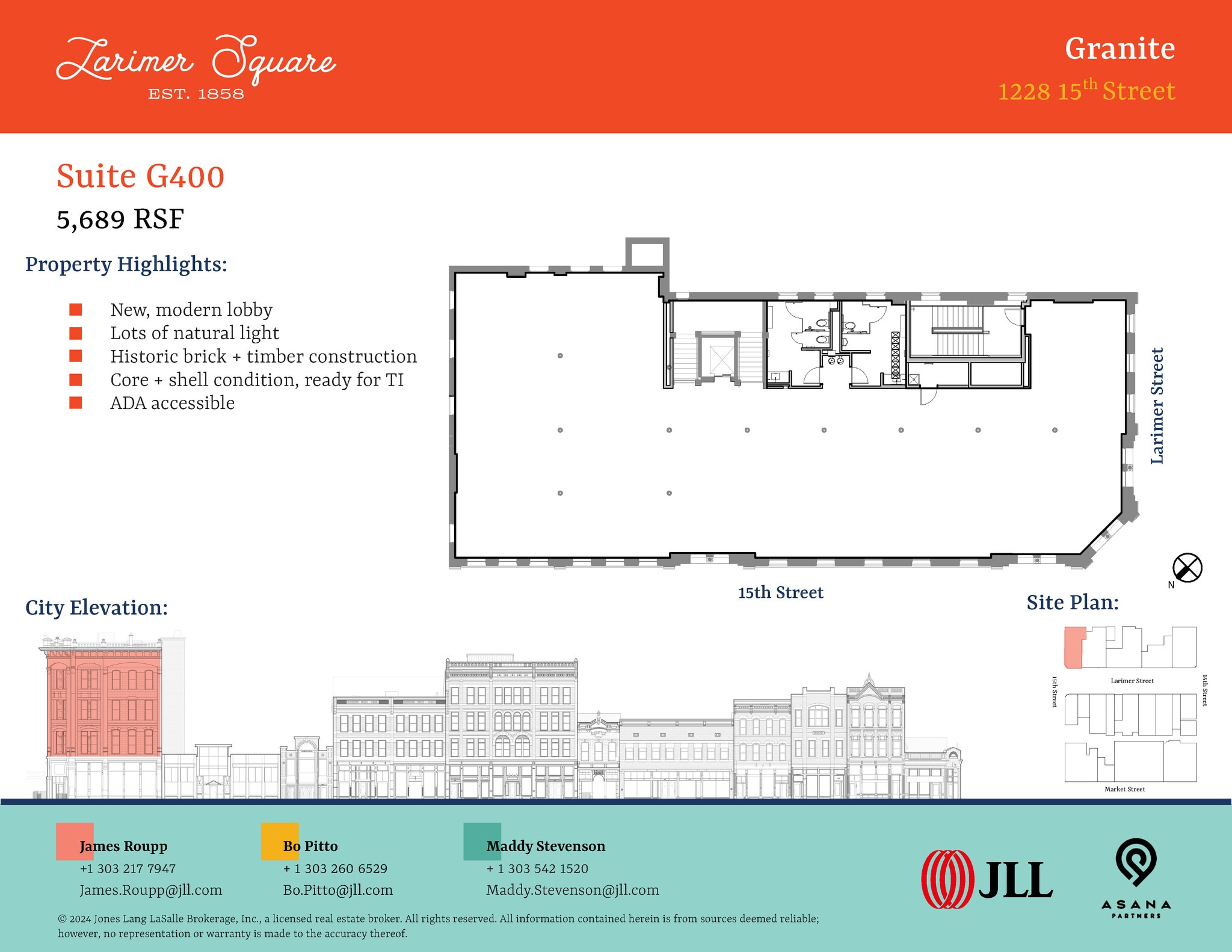 1400-1498 Larimer St, Denver, CO à louer Plan d’étage- Image 1 de 2