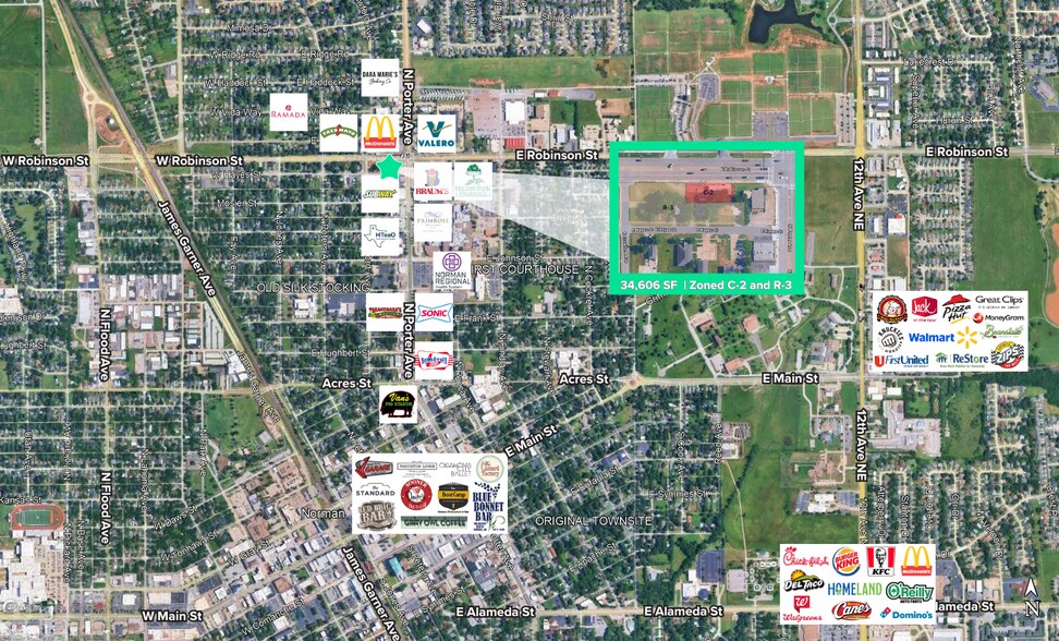 Porter Ave and Robinson St, Norman, OK for sale - Building Photo - Image 2 of 2