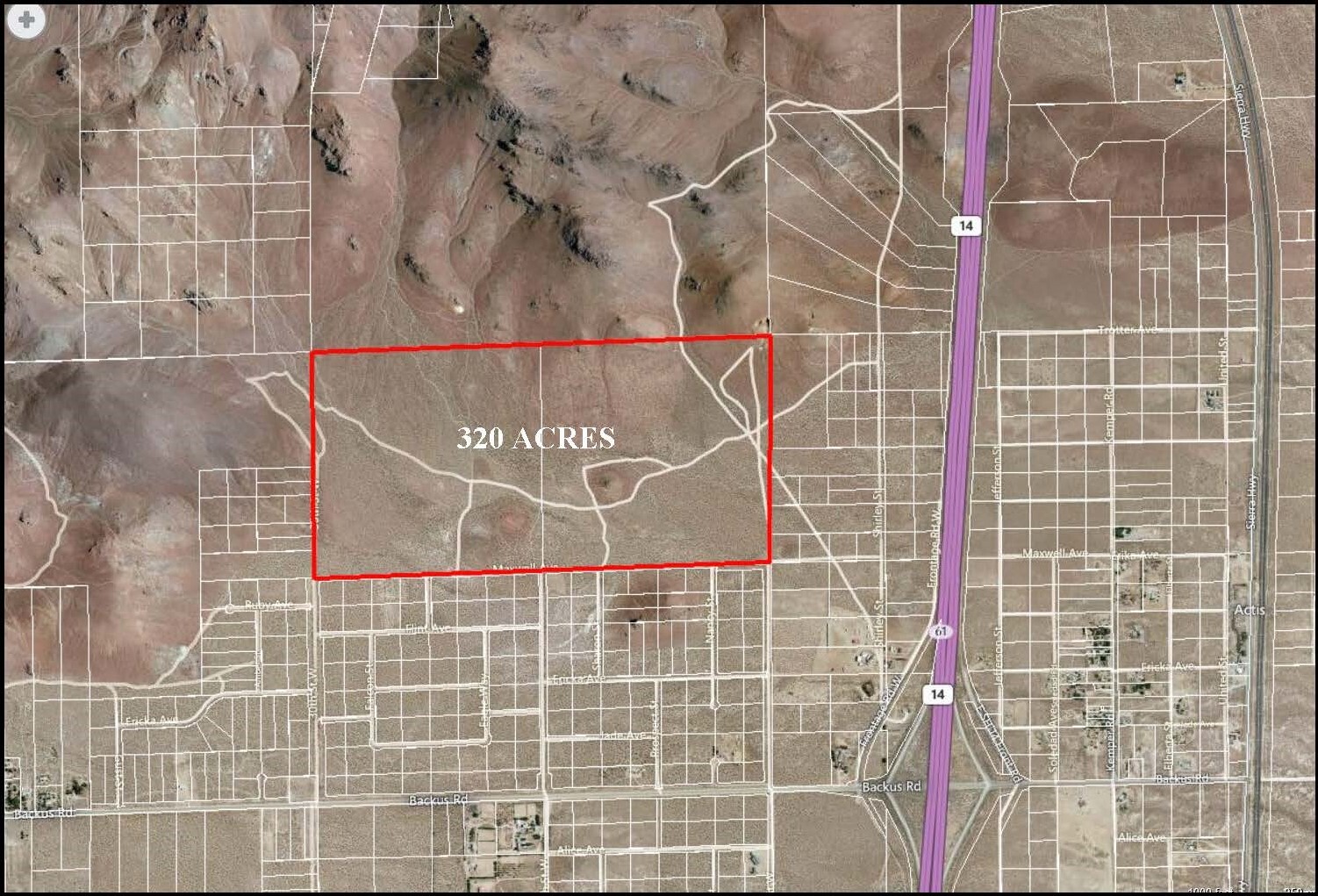 Maxwell, Mojave, CA for sale Aerial- Image 1 of 3