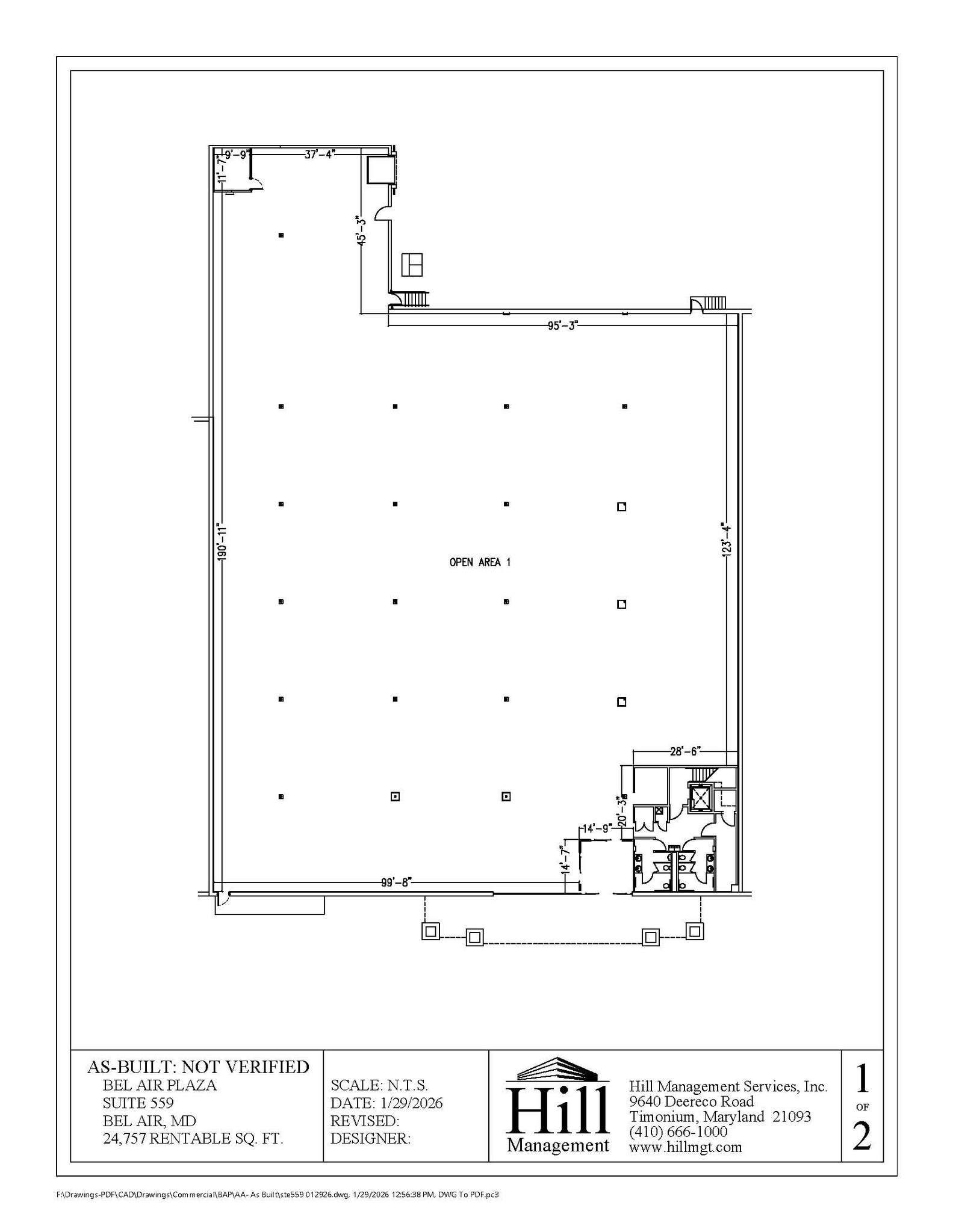 513-599 Baltimore Pike, Bel Air, MD for lease Floor Plan- Image 1 of 2