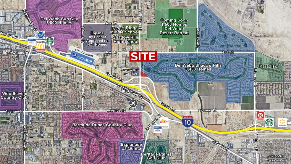 Jefferson St & I-10 Offramp, Indio, CA for sale - Aerial - Image 3 of 8
