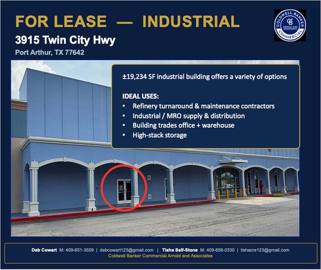 More details for 3719-3931 N Twin City Hwy, Port Arthur, TX - Office, Industrial for Lease