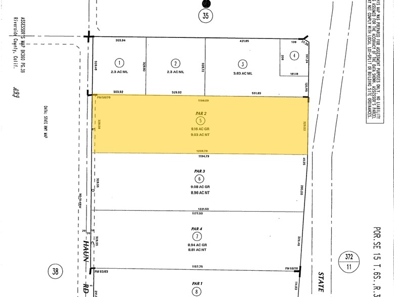 Highway 215, Menifee, CA à vendre - Plan cadastral - Image 2 de 5