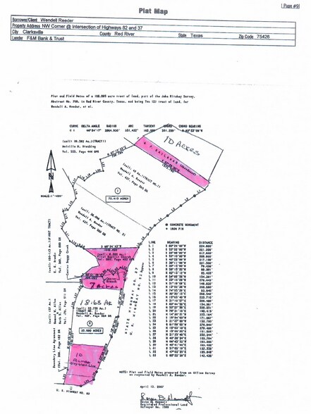 Intersection of 82 & Loop 37 hwy, Clarksville, TX for sale - Building Photo - Image 2 of 4