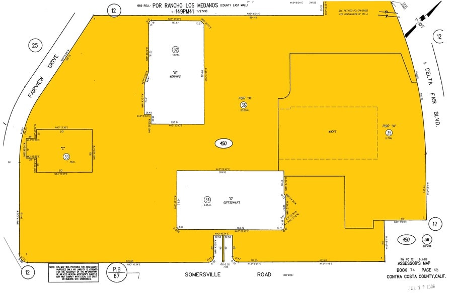 2500-2640 Somersville Rd, Antioch, CA à louer - Plan cadastral - Image 1 de 2