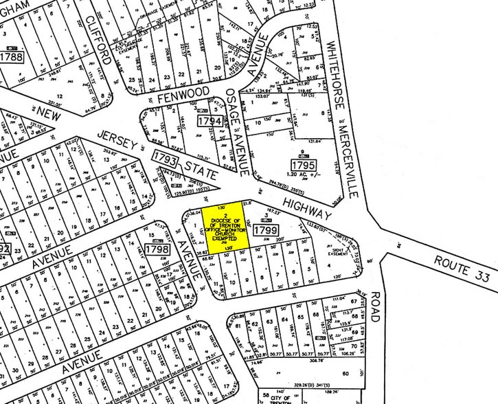 315 Lowell Ave, Mercerville, NJ for lease - Plat Map - Image 3 of 4