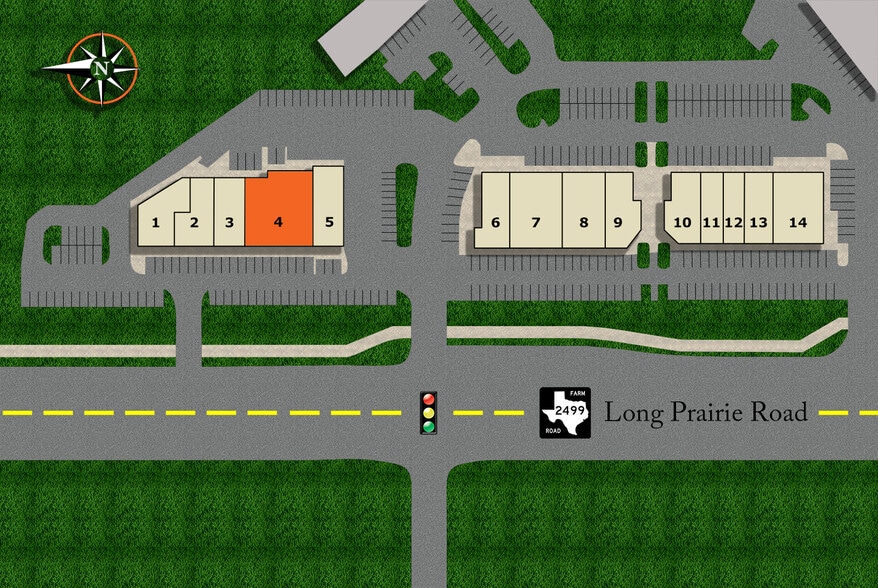 2608-2616 Long Prairie Rd, Flower Mound, TX for lease - Site Plan - Image 2 of 2