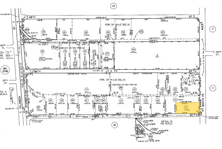 5075 S Santa Fe Ave, Vernon, CA à louer - Plan cadastral - Image 3 de 10
