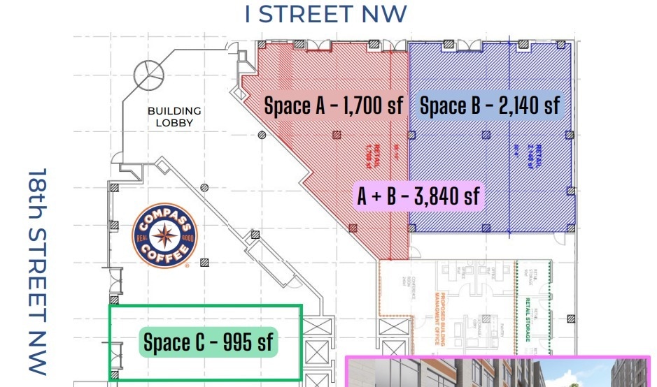 1776 I St NW, Washington, DC à louer Plan d’étage- Image 1 de 1