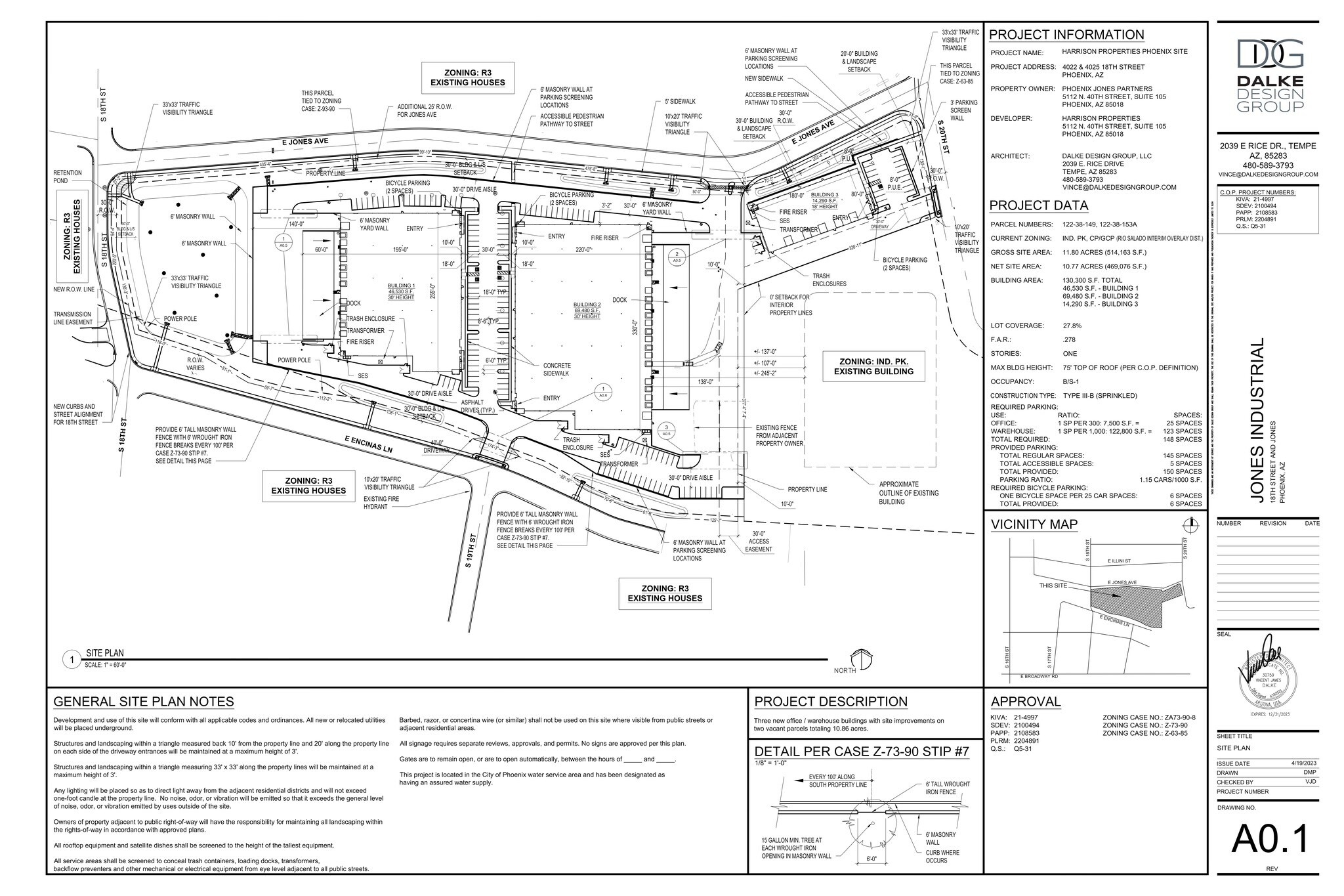 1900 Encinas ln, Phoenix, AZ à louer Plan de site- Image 1 de 6