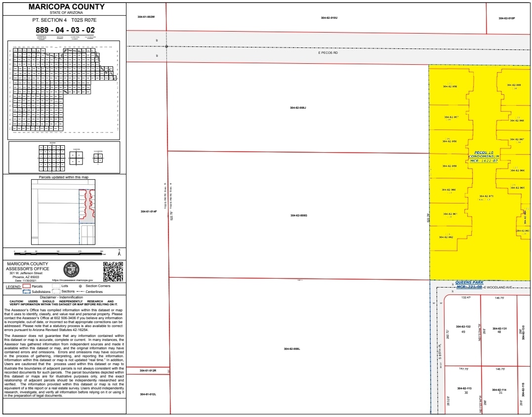 8607 E Pecos Rd, Mesa, AZ for lease Plat Map- Image 1 of 9