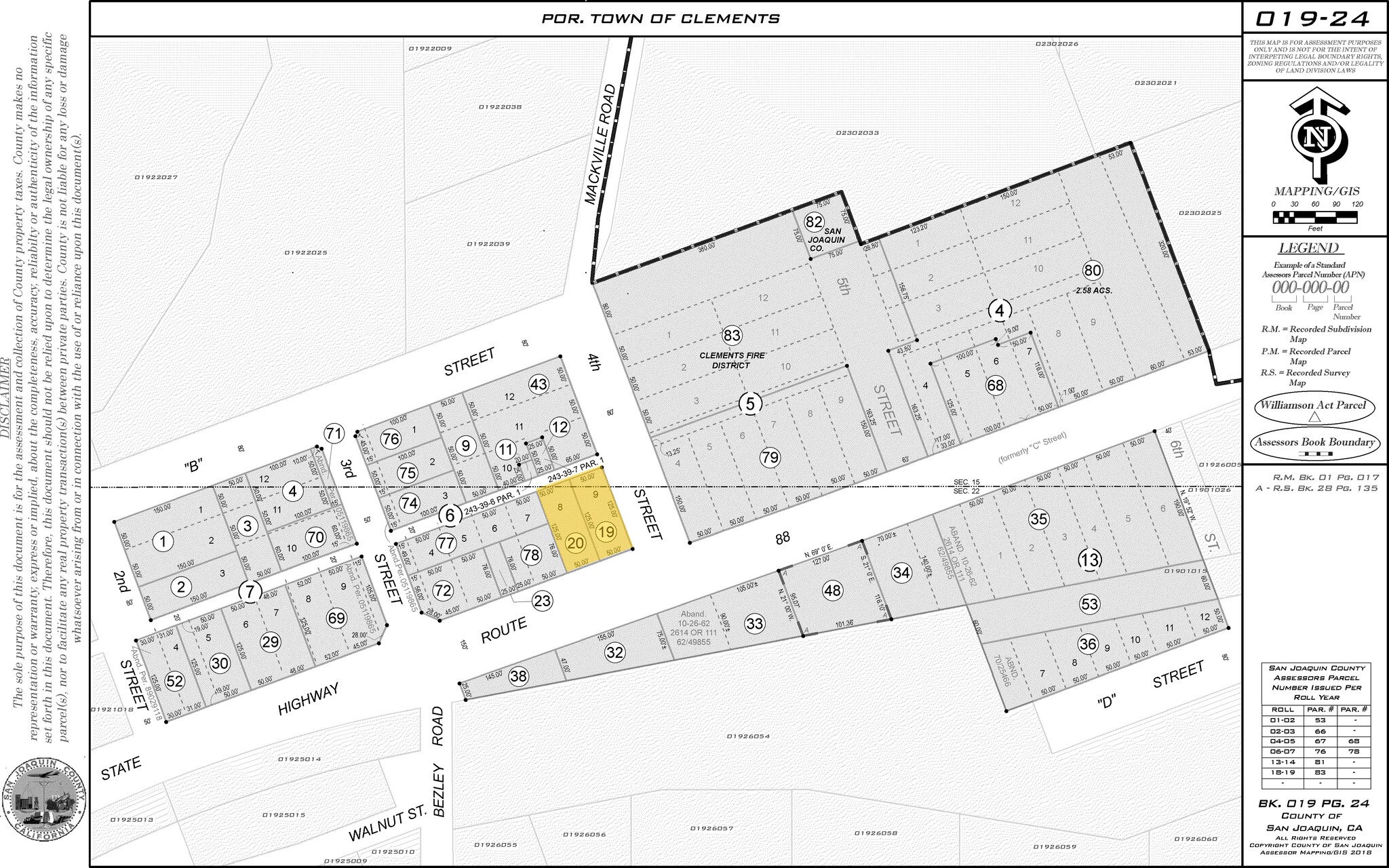 18783 E Hwy 88, Clements, CA for sale Plat Map- Image 1 of 1