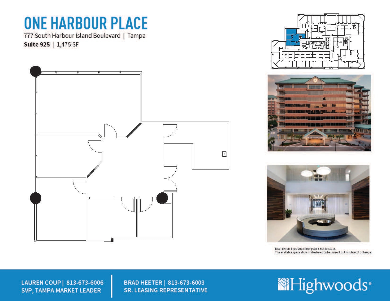 777 S Harbour Island Blvd, Tampa, FL à louer Plan d’étage- Image 1 de 1