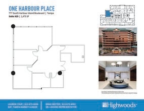 777 S Harbour Island Blvd, Tampa, FL à louer Plan d’étage- Image 1 de 1