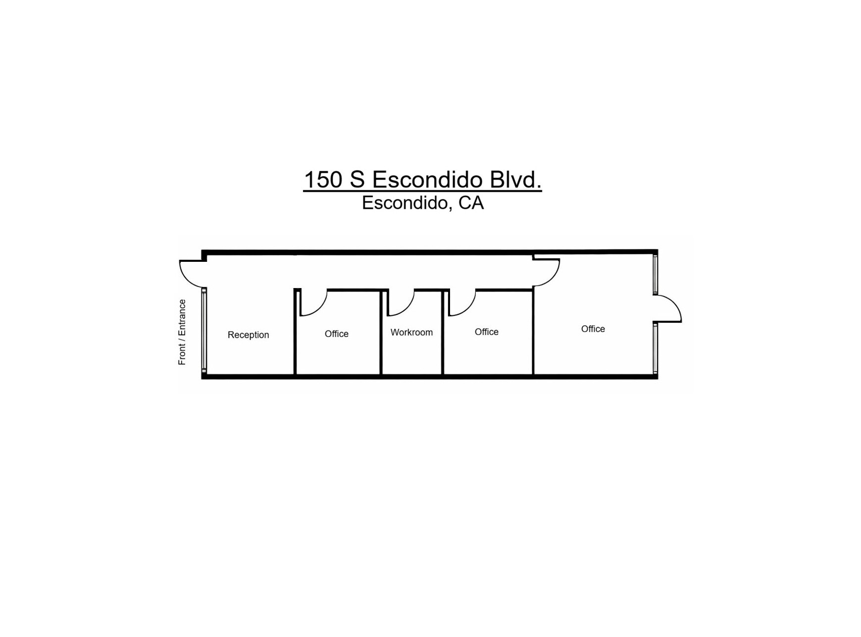 150-170 S Escondido Blvd, Escondido, CA for lease Floor Plan- Image 1 of 1