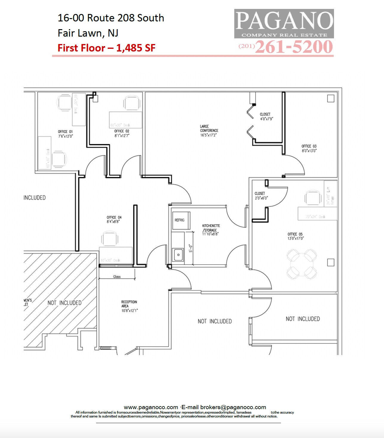 16-00 State Route 208, Fair Lawn, NJ for lease Floor Plan- Image 1 of 5