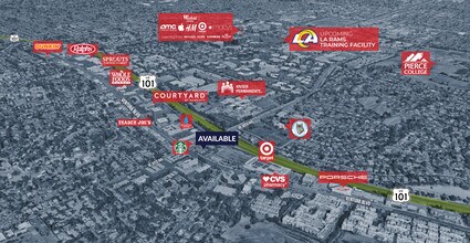 20833-20861 Ventura Blvd, Woodland Hills, CA - Aérien Vue de la carte