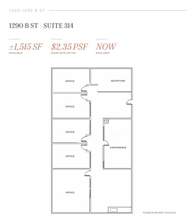 1290 B St, Hayward, CA à louer Plan d’étage- Image 1 de 1
