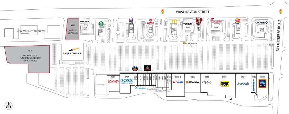 9515-9525 E Washington St, Indianapolis, IN à louer - Plan de site - Image 2 de 4