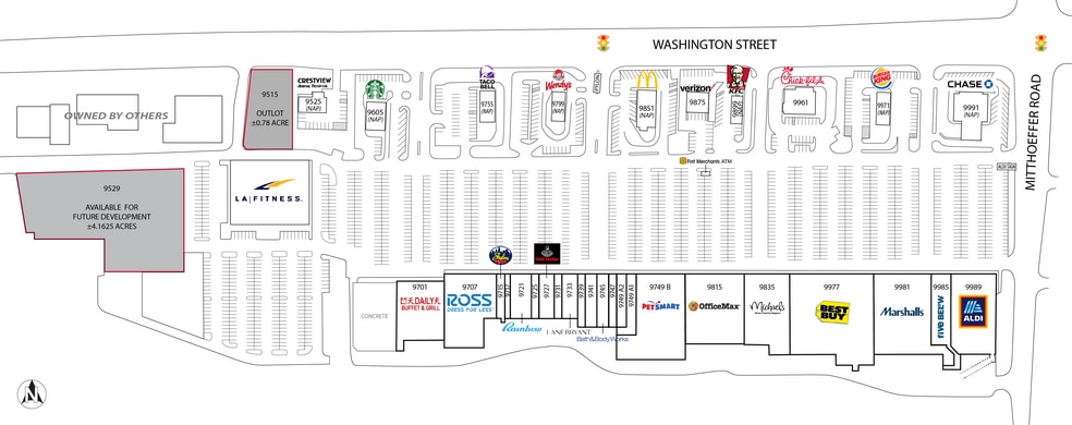 9515-9525 E Washington St, Indianapolis, IN for lease - Site Plan - Image 2 of 4