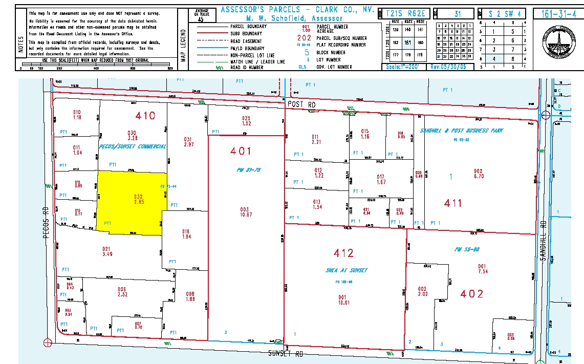 6330 S Pecos Rd, Las Vegas, NV à vendre Plan cadastral- Image 1 de 1