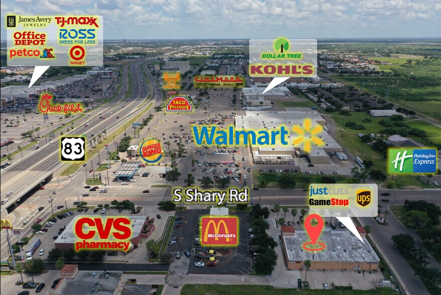 808 S Shary Rd, Mission, TX for lease - Aerial - Image 2 of 4