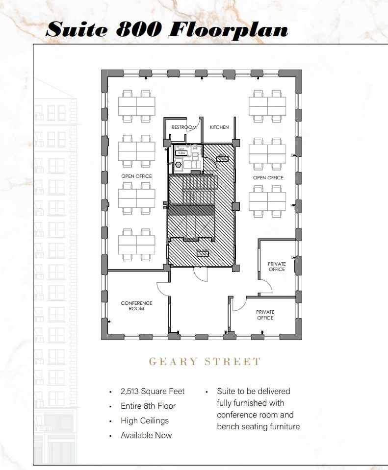 166 Geary St, San Francisco, CA à louer Plan d’étage- Image 1 de 1
