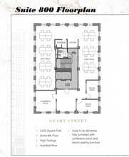 166 Geary St, San Francisco, CA à louer Plan d’étage- Image 1 de 1