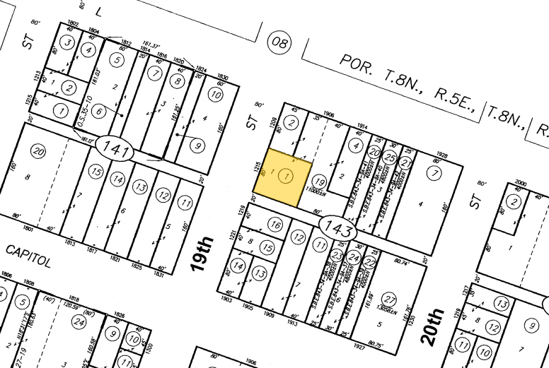 1215 19th St, Sacramento, CA for lease - Plat Map - Image 2 of 8