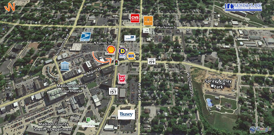 100 N Main St, Edwardsville, IL à louer - Photo du bâtiment - Image 2 de 11